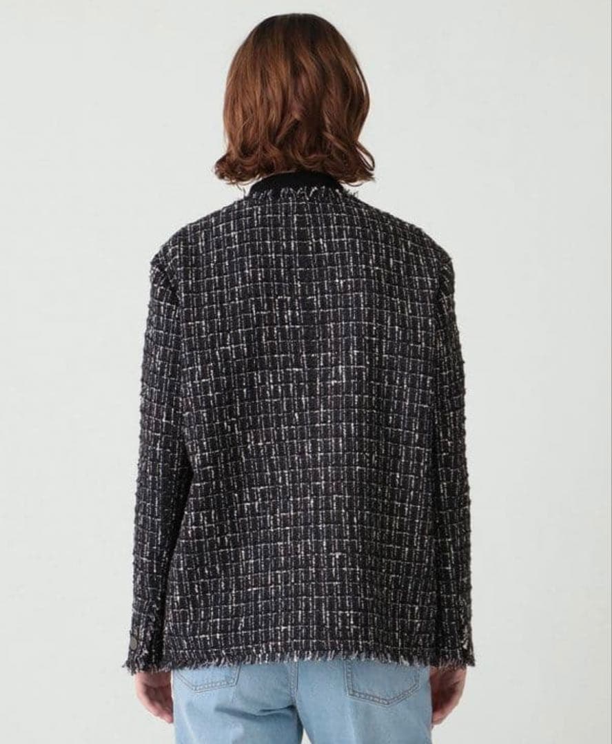 theory luxe 25SS 完売 ノーカラー ツイードジャケット