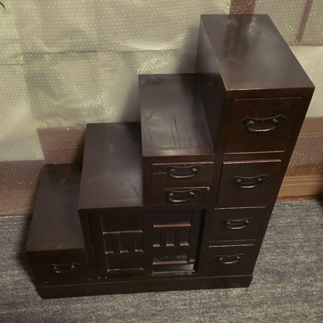 昭和レトロ家具　階段箪笥　レトロ　引き出し家具　民芸家具　アンティーク
