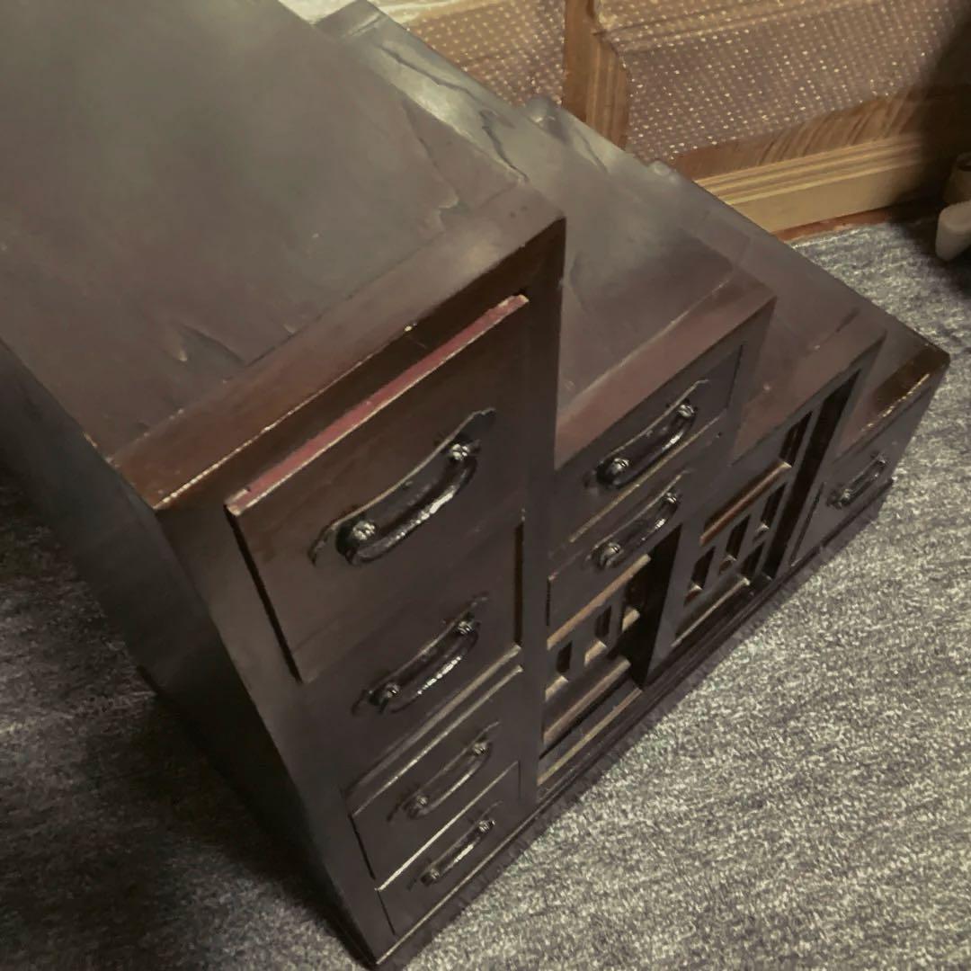 昭和レトロ家具　階段箪笥　レトロ　引き出し家具　民芸家具　アンティーク