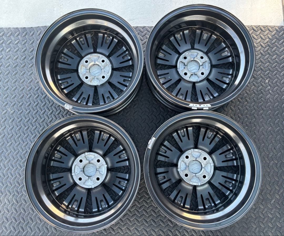 美品 mk53sスペーシアカスタム 純正 15インチ 4本 エアバルブ新品交換済