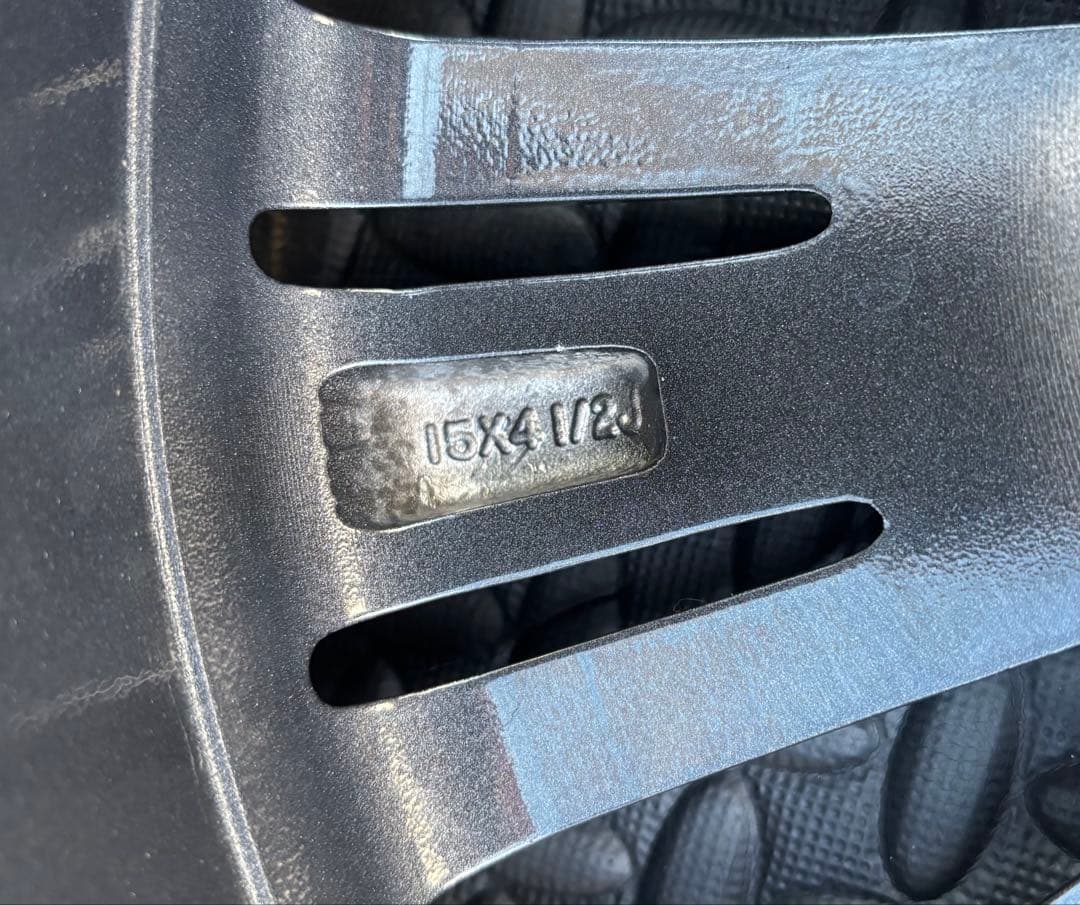 美品 mk53sスペーシアカスタム 純正 15インチ 4本 エアバルブ新品交換済