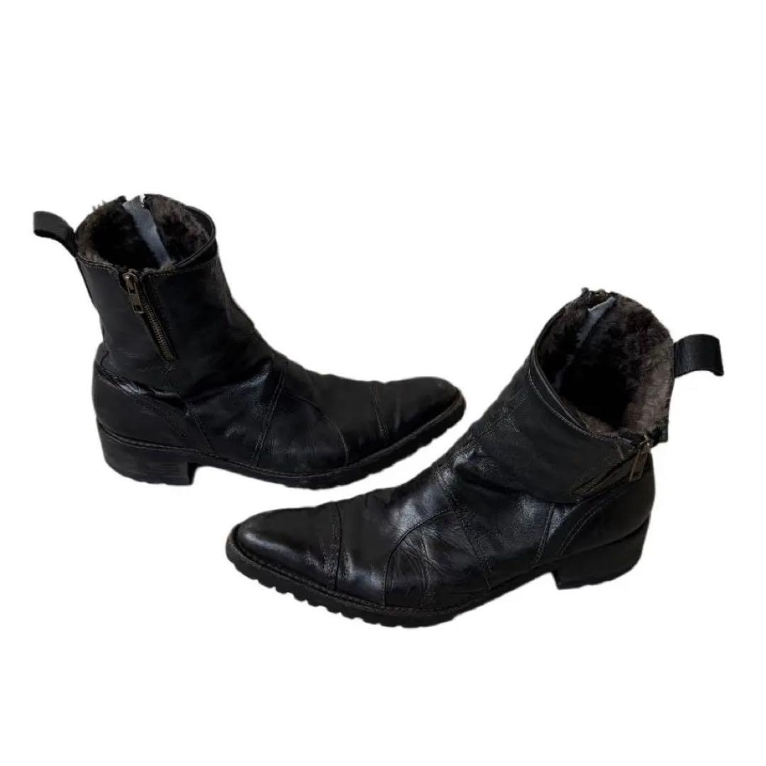 靴 alfredo bannister pointed fur boots