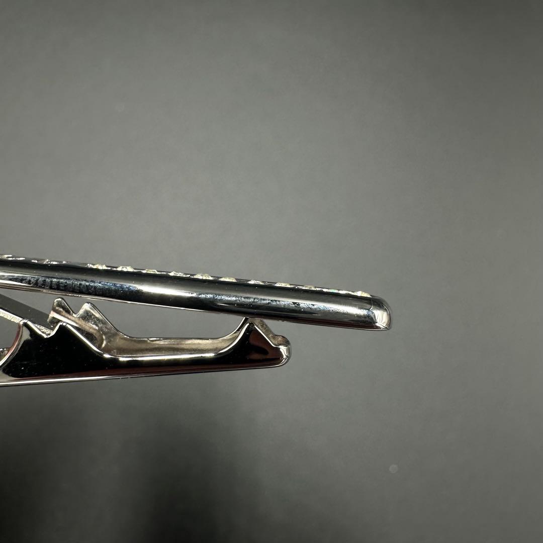 希少 Christian Dior シルバー ネクタイピン ラインストーン 10