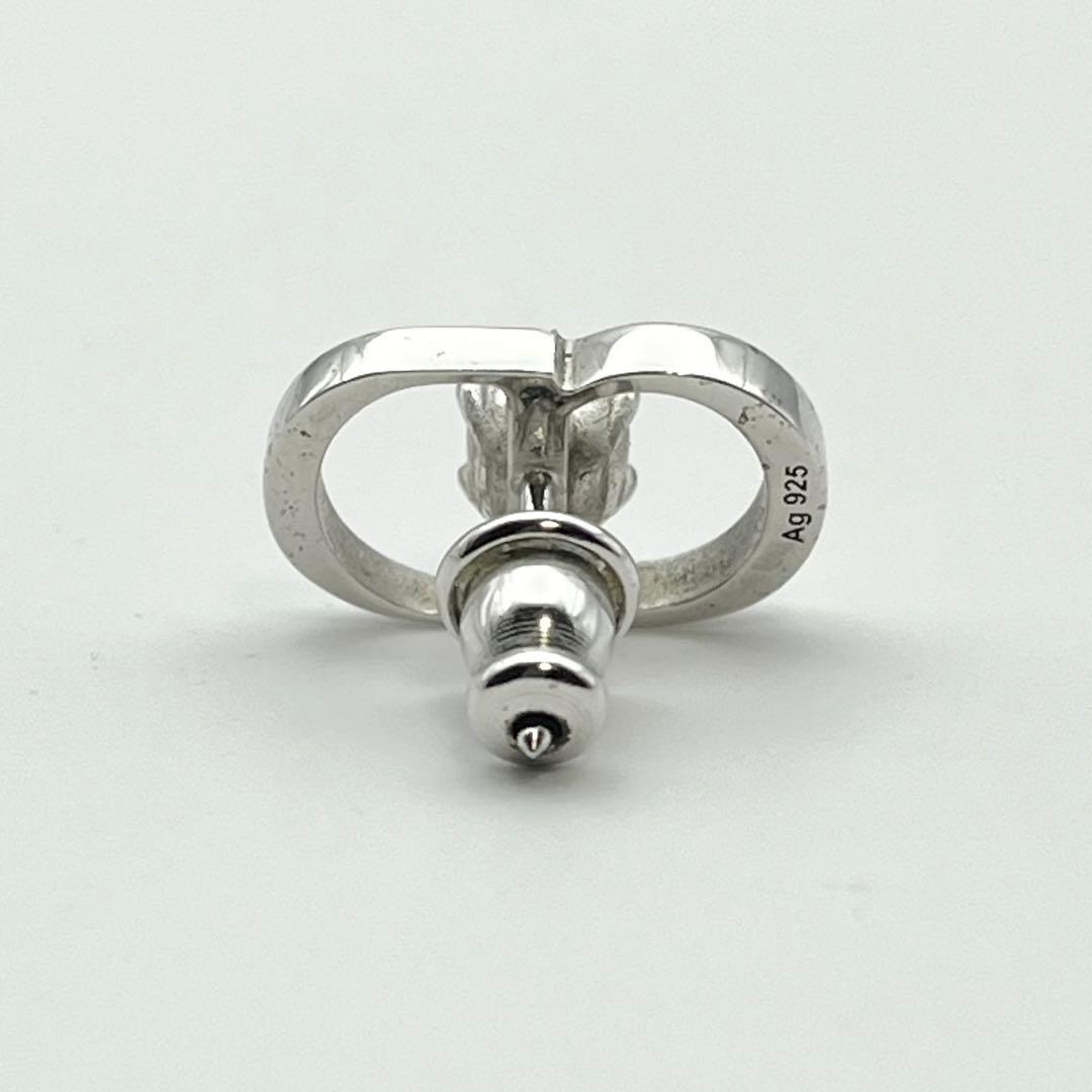 ディオール　片耳ピアス　CDアイコン　クリスタル　Ag925　シルバー　メンズ