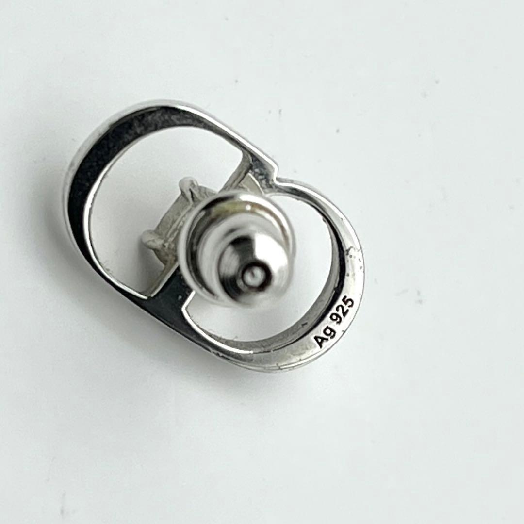 ディオール　片耳ピアス　CDアイコン　クリスタル　Ag925　シルバー　メンズ