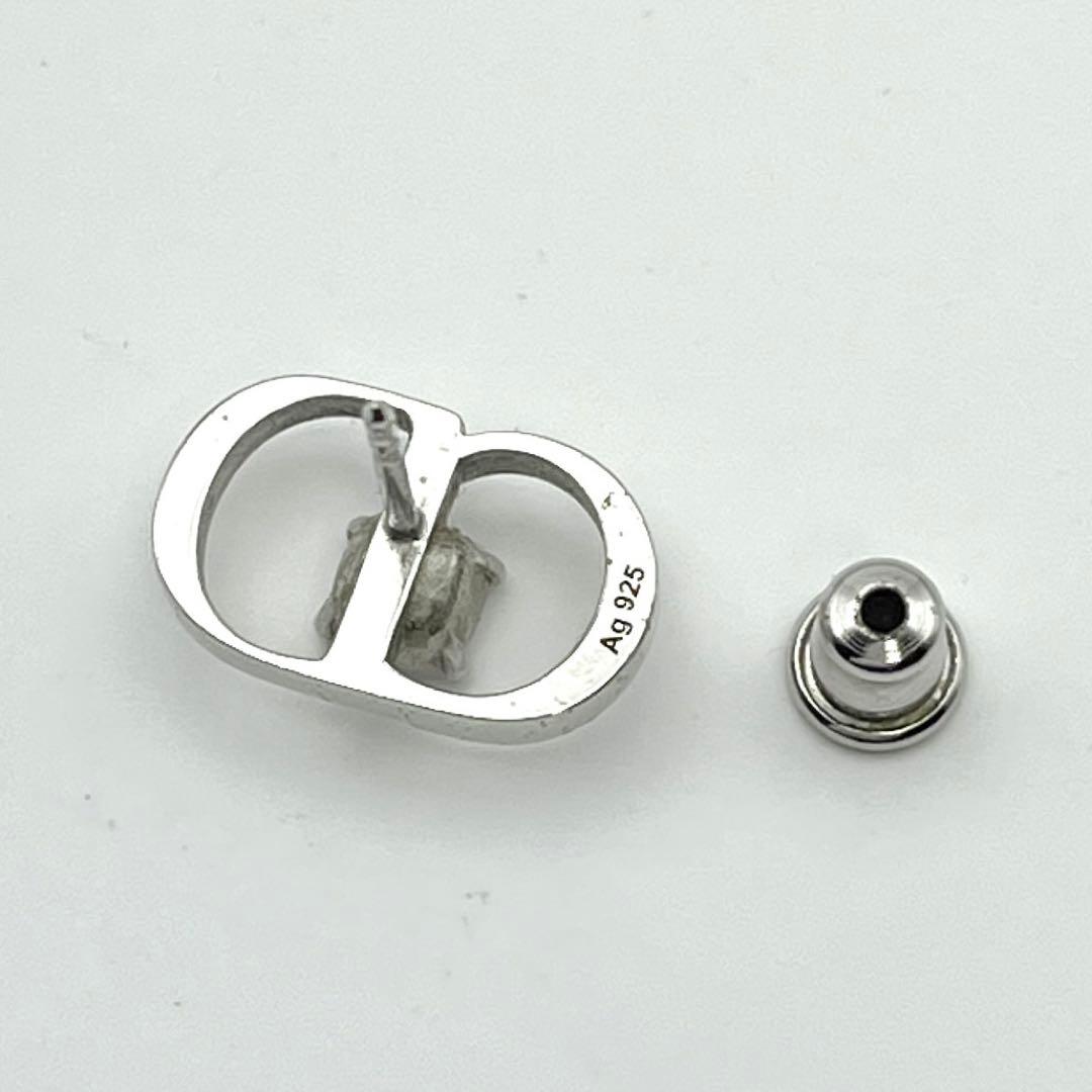 ディオール　片耳ピアス　CDアイコン　クリスタル　Ag925　シルバー　メンズ