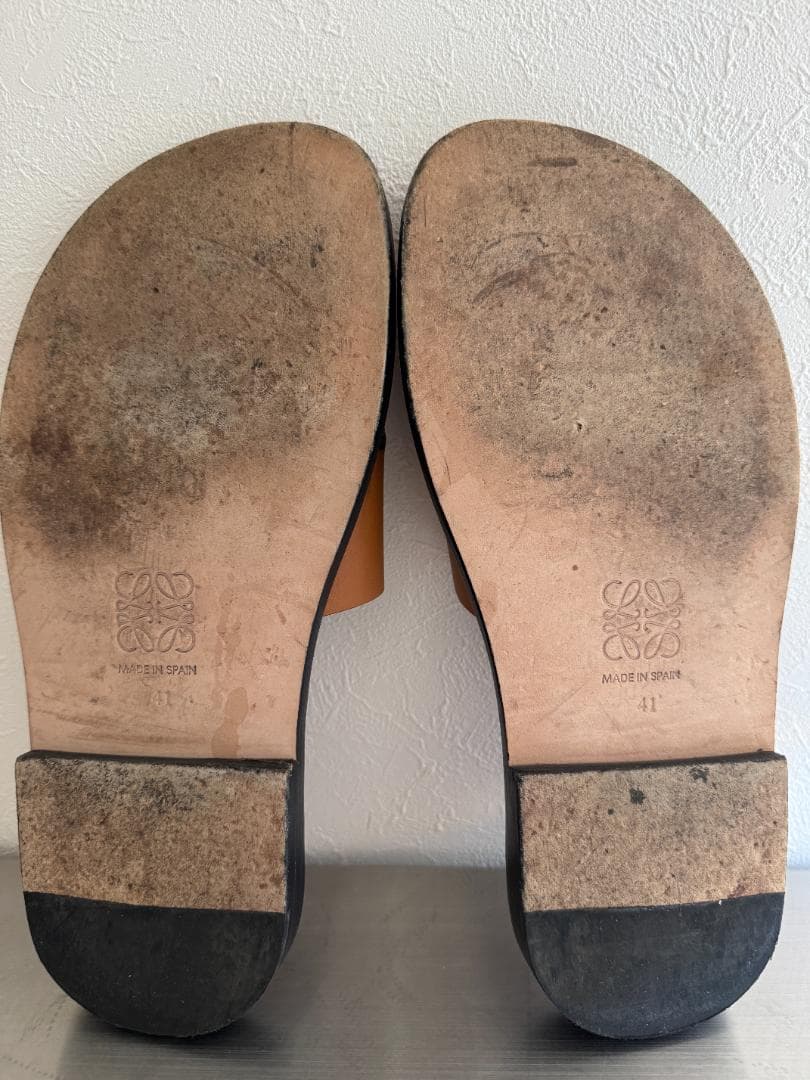 LOEWE ロエベ アナグラム パーフォレーテッド レザー サンダル 41