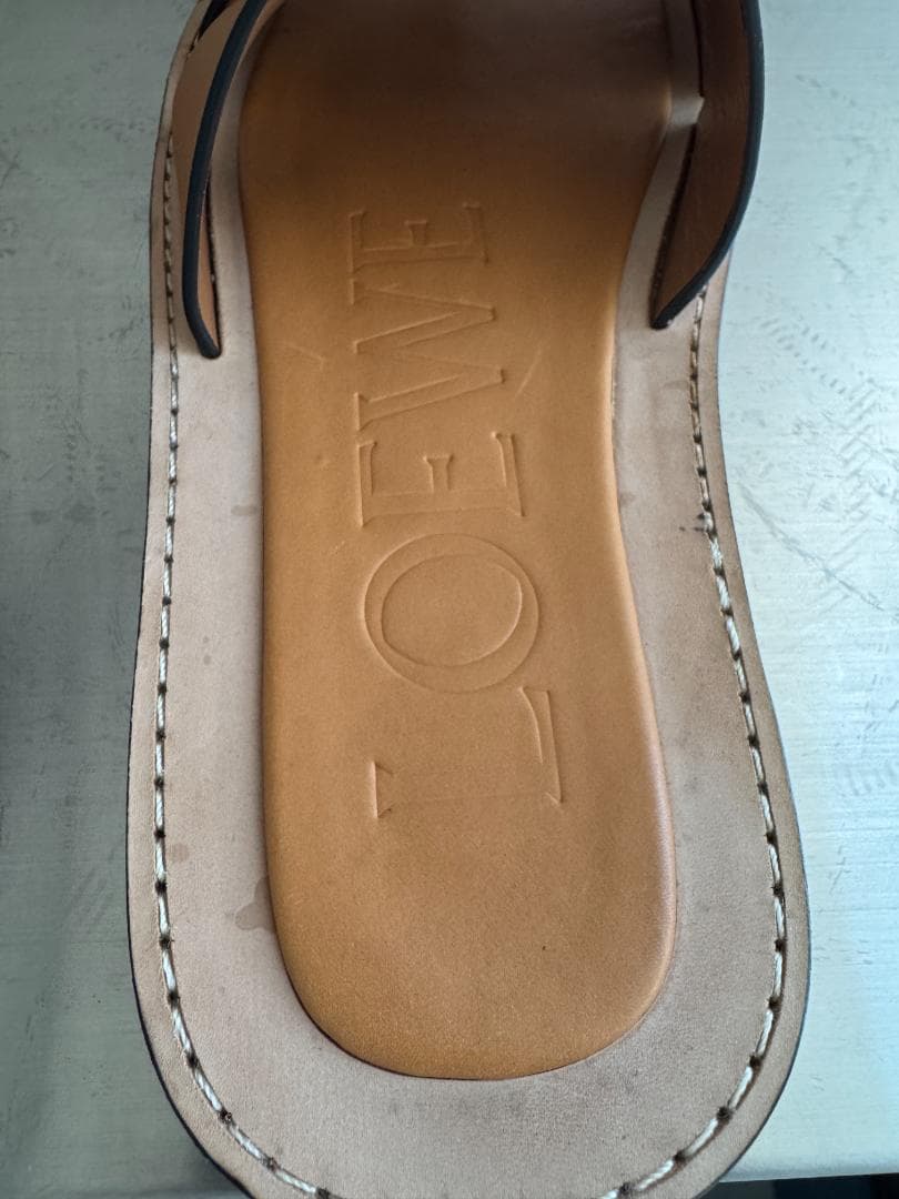 LOEWE ロエベ アナグラム パーフォレーテッド レザー サンダル 41