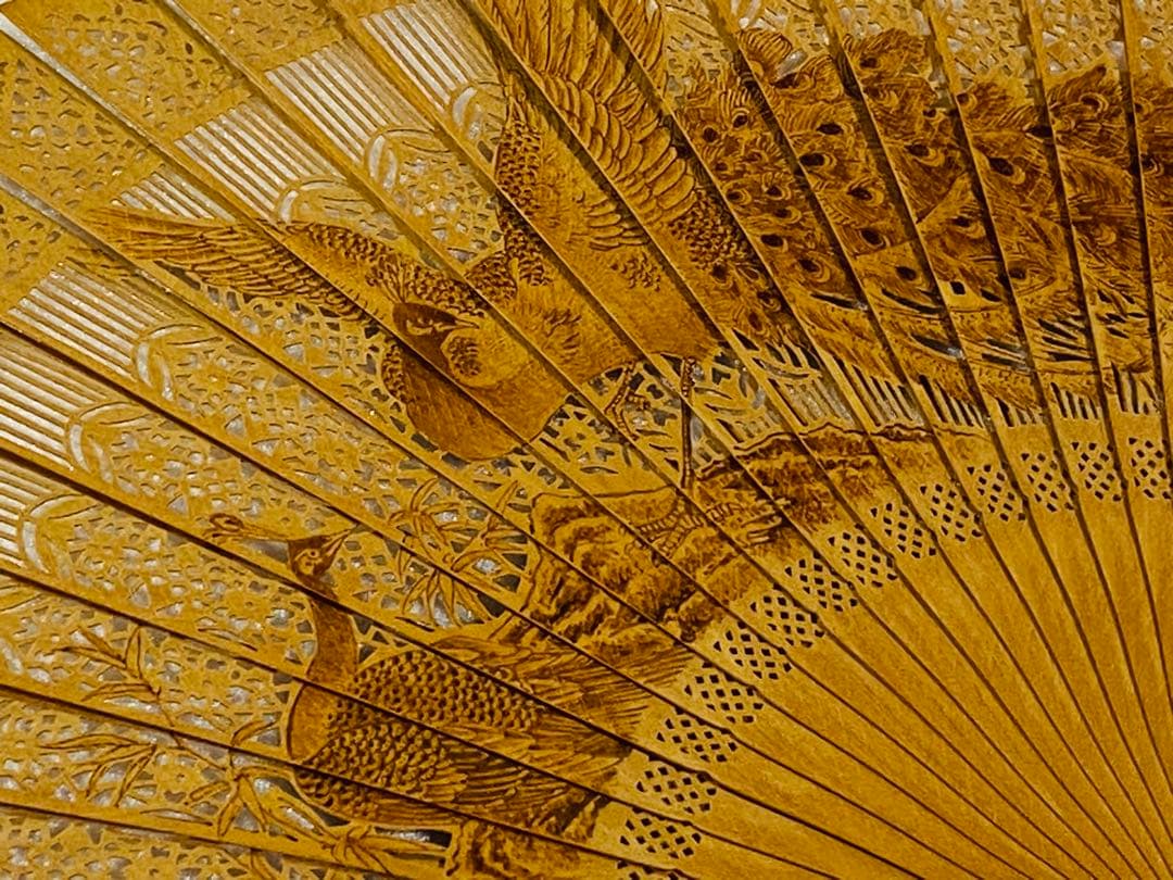 中国 木製 扇子 新品 未使用