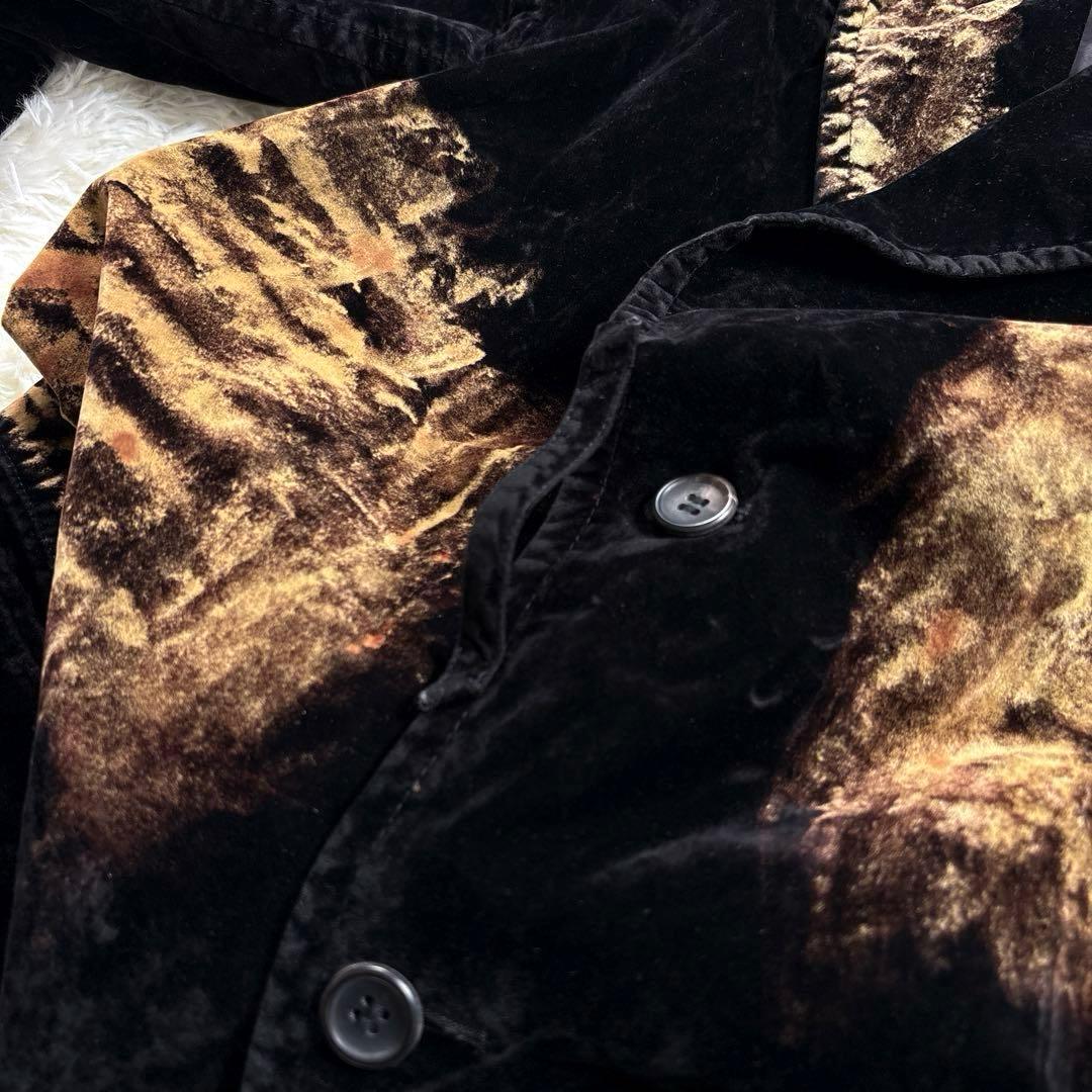 ✨希少・ベロア✨ヨウジヤマモト　テーラードジャケット　ブリーチ加工　ユニセックス