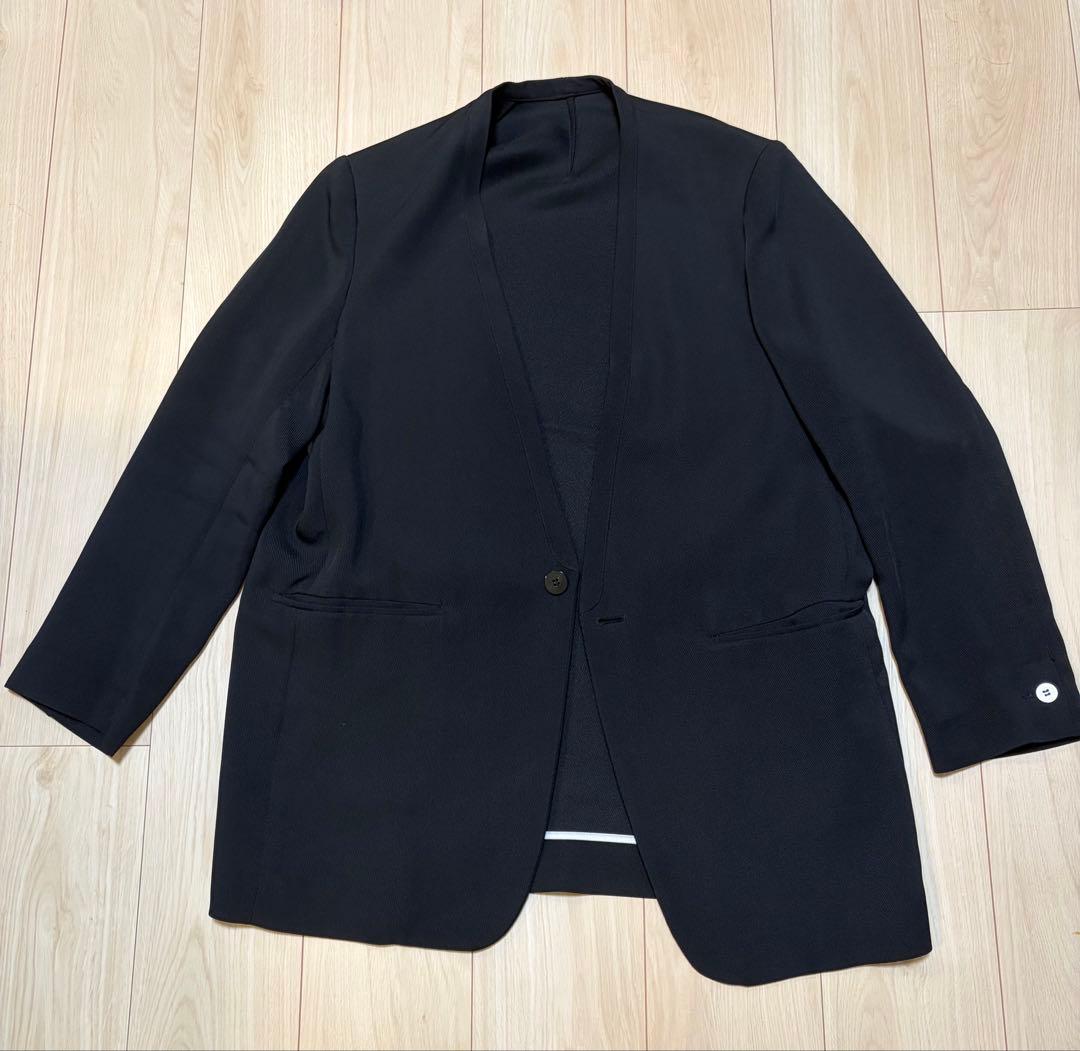 overcoat ノーカラージャケット MB Collerless ブラック