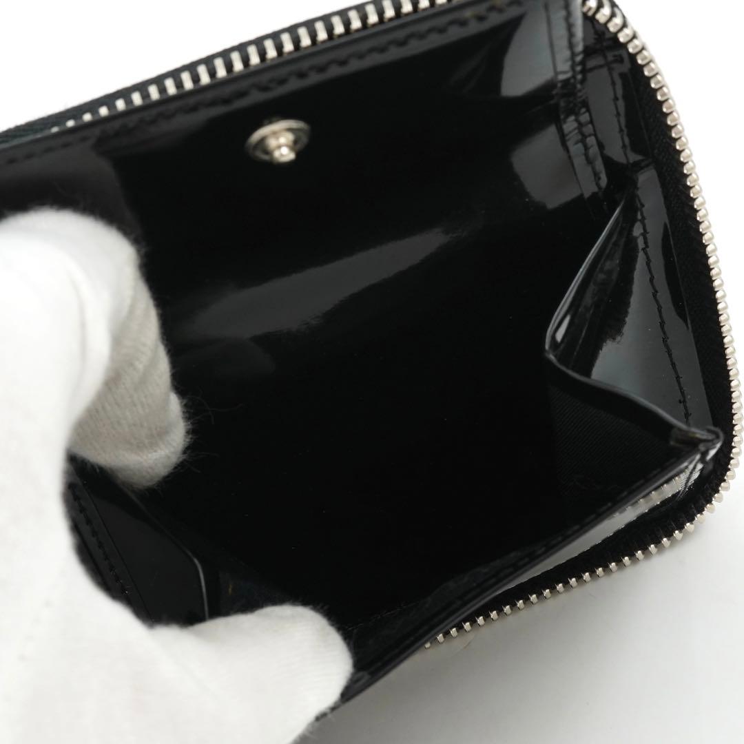 極上美品　BVLGARI ブルガリ　二つ折り　ロゴマニア　キャンバス×レザー　黒