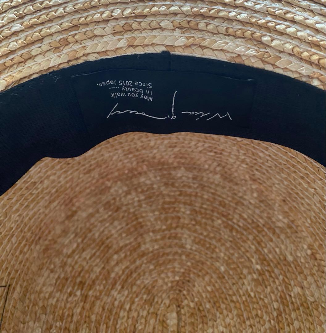 wicagrocery 麦わら帽子 ウィカグロサリー 極太リボン クラシカル