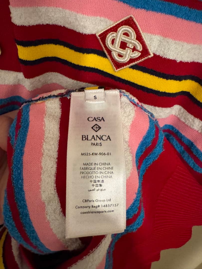 CASA BLANCA ストライプ ポロシャツ