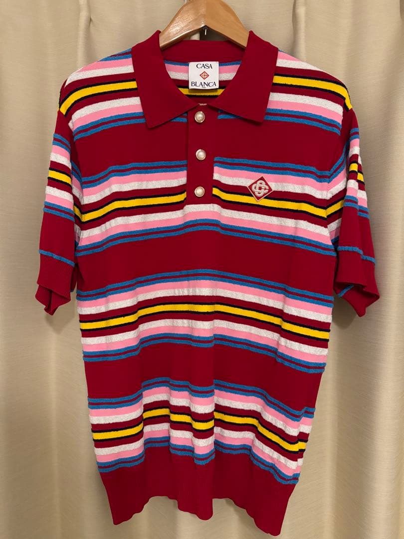 CASA BLANCA ストライプ ポロシャツ