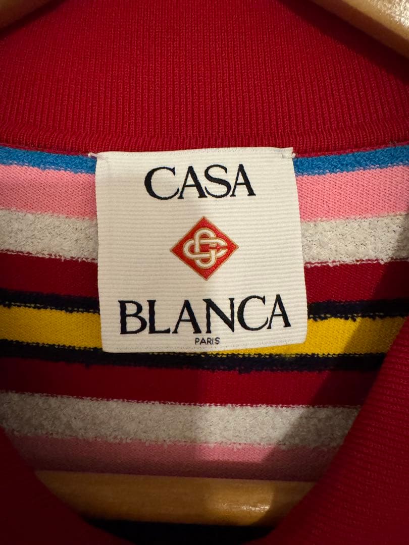 CASA BLANCA ストライプ ポロシャツ