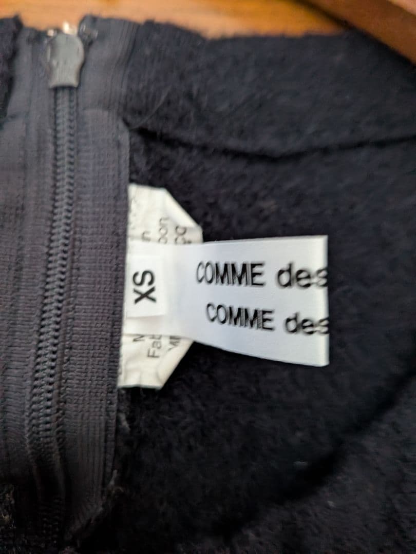 コムデギャルソンコムデギャルソン　縮絨ワンピース　ネイビー