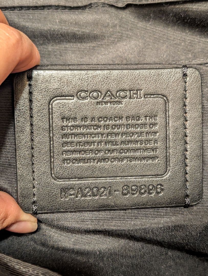 COACH（コーチ） ハドソンレザーバッグ／バックパック黒 89896