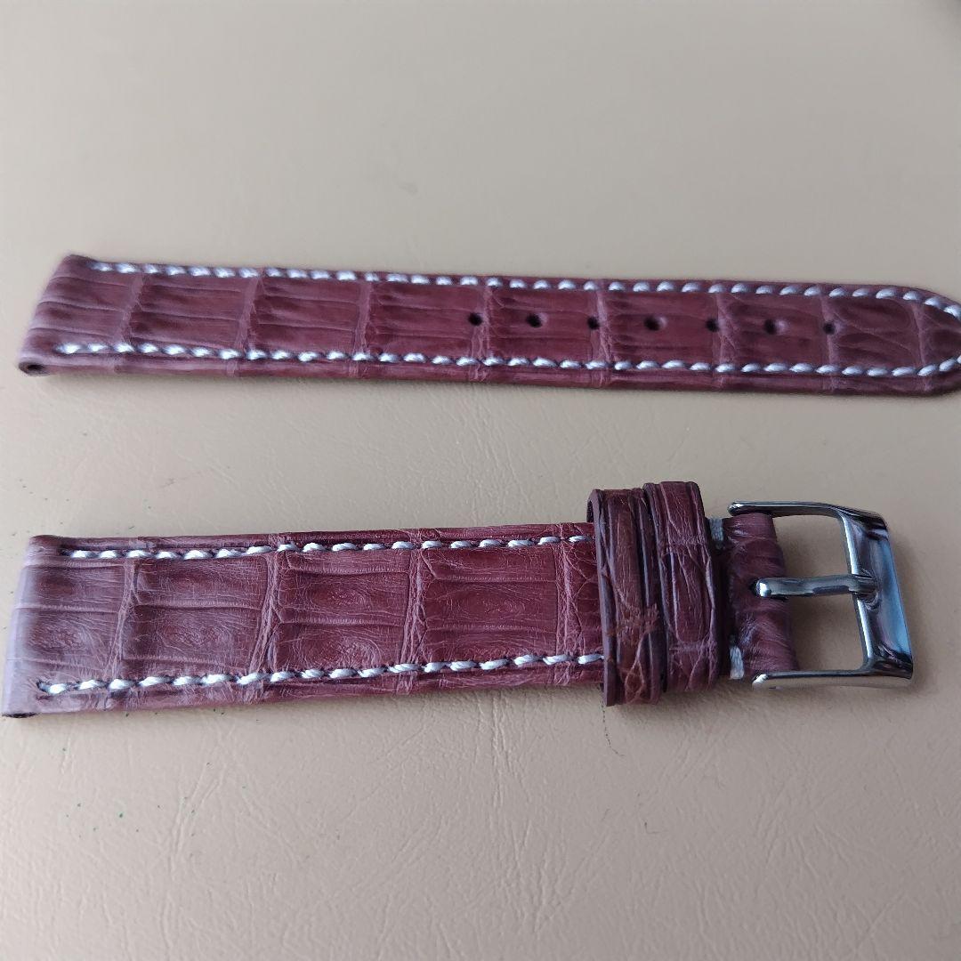 ＊18mm　アリゲーター　クロコダイル　リアルレザー　腕時計　（ライトブラウン）