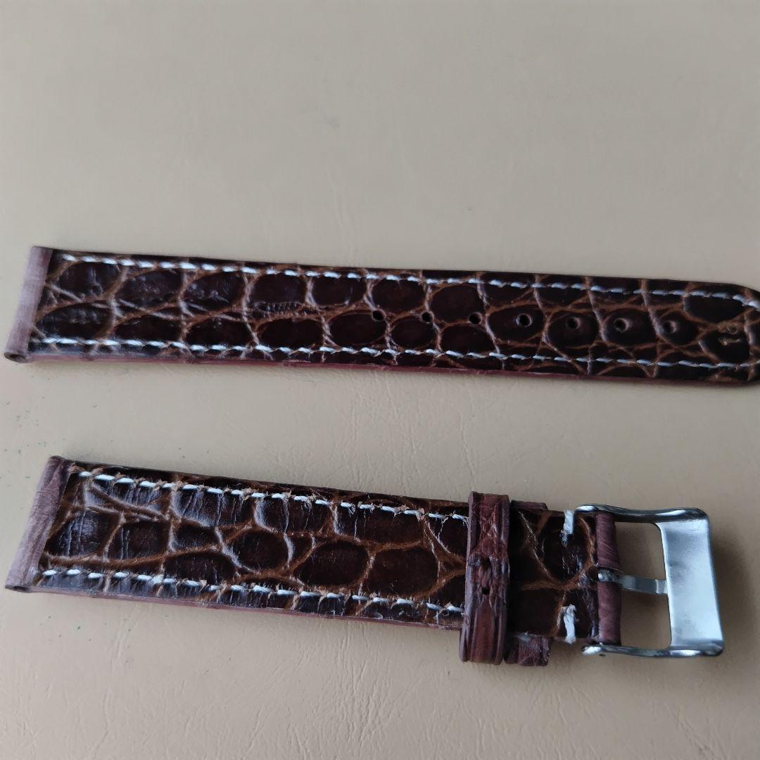 ＊18mm　アリゲーター　クロコダイル　リアルレザー　腕時計　（ライトブラウン）