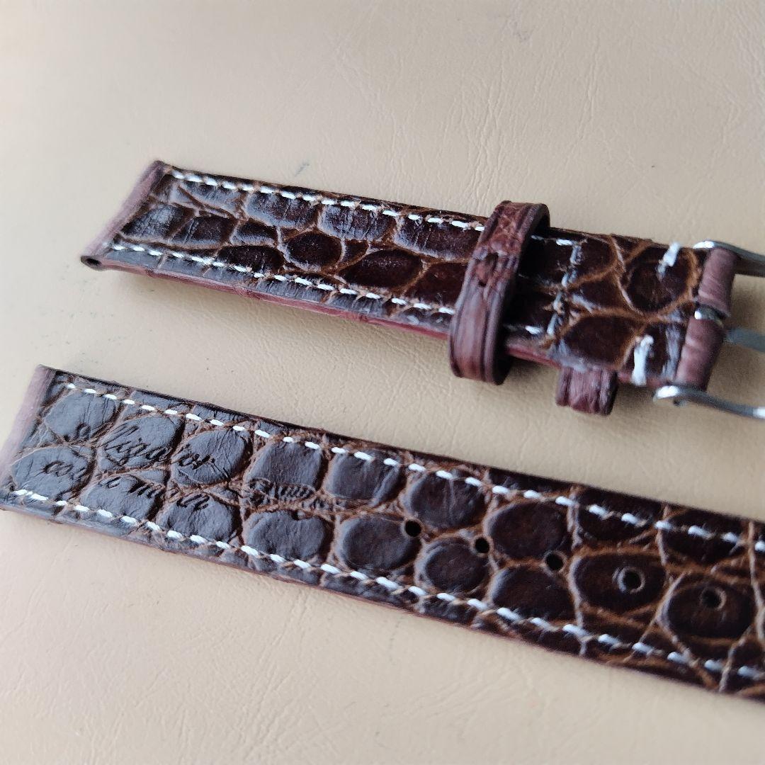 ＊18mm　アリゲーター　クロコダイル　リアルレザー　腕時計　（ライトブラウン）