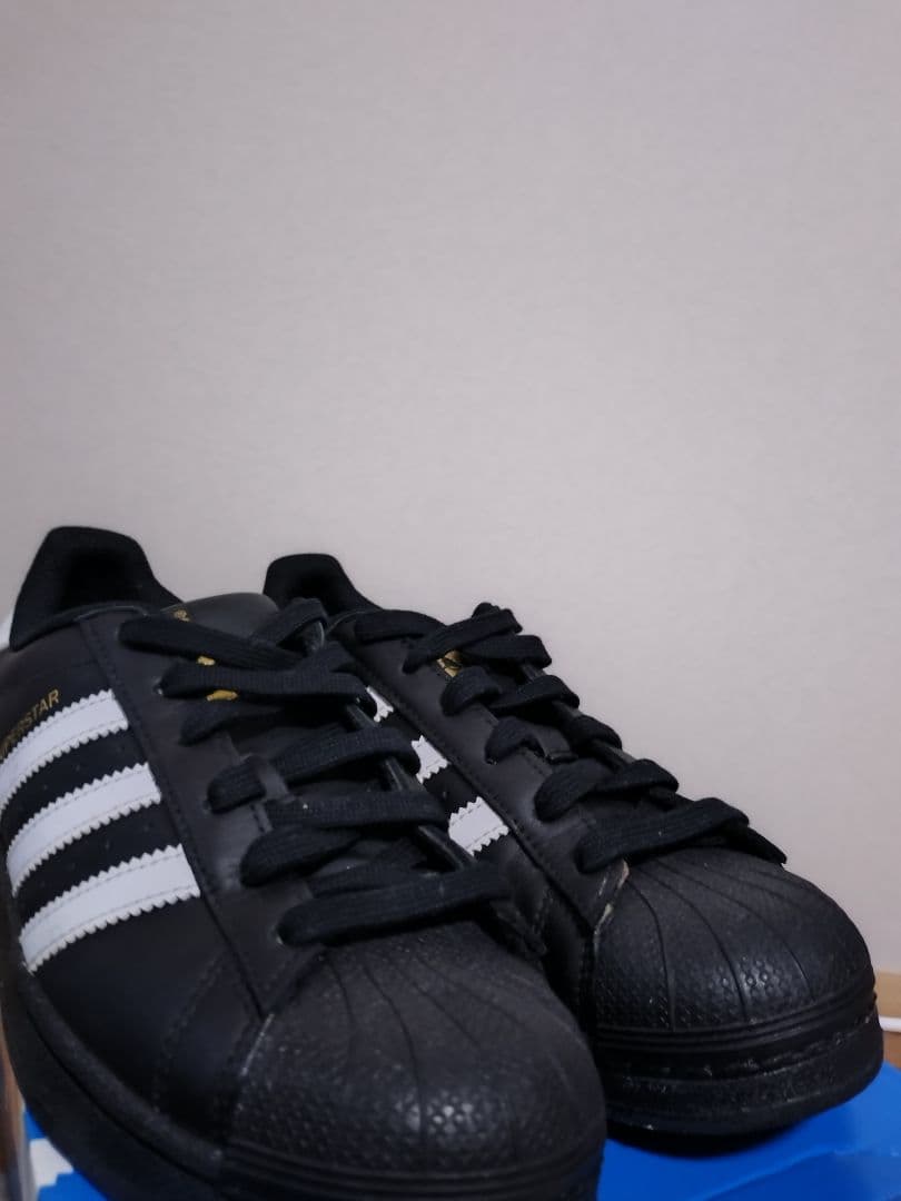 adidas SUPERSTAR ブラック/ホワイト 24.5