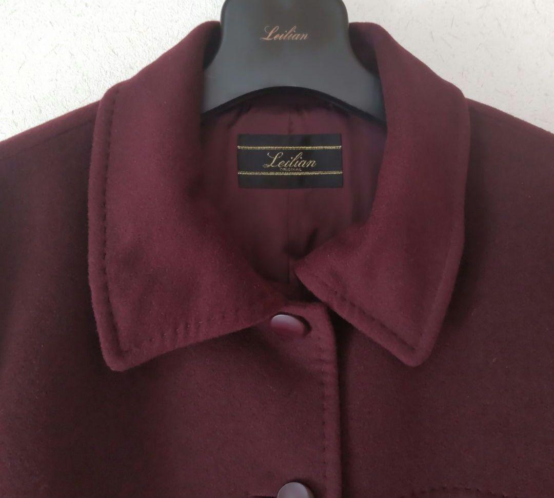 Leilian レリアン カシミヤ100%　大きいサイズ 13＋ ダークボルドー