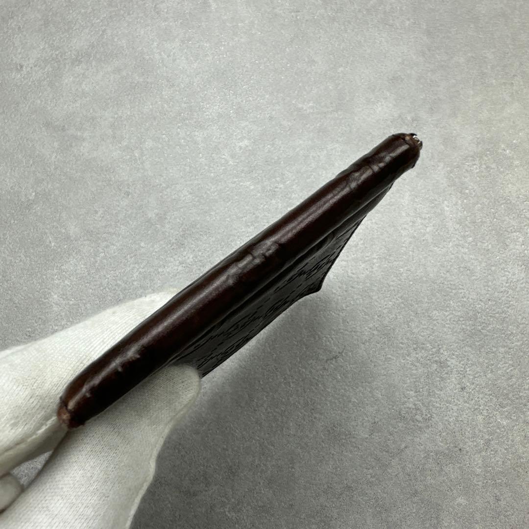 GUCCI グッチ 二つ折り財布 カードケース GG柄 レザー マネークリップ