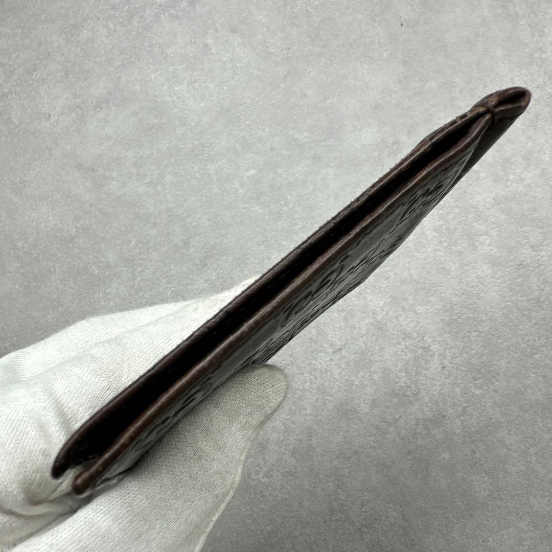GUCCI グッチ 二つ折り財布 カードケース GG柄 レザー マネークリップ