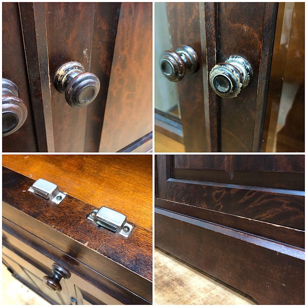 北海道民芸家具 北民 食器棚 飾り棚 民藝品 キッチンボード 2