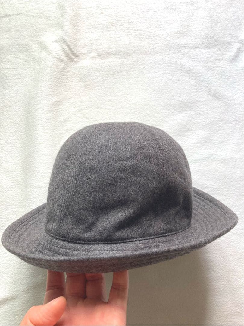 未使用タグ付　エルメス　カシミヤ100 メトロパケット　グレー　サイズ57