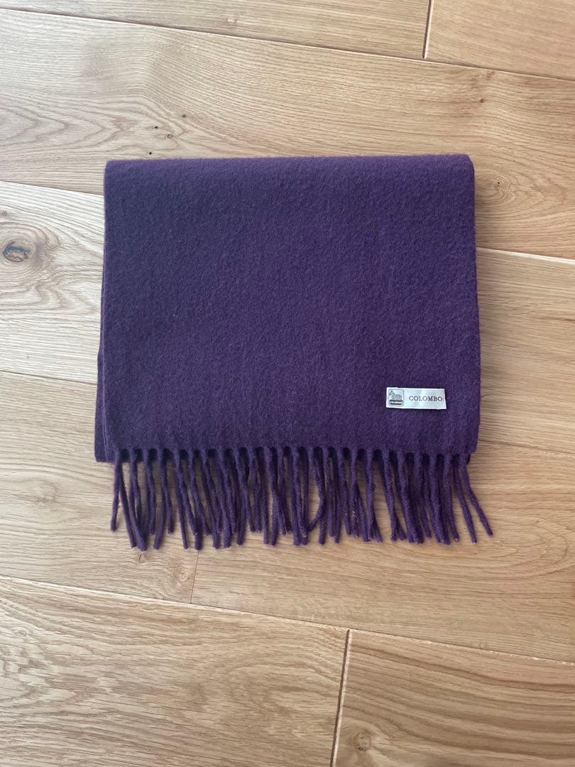 【未使用】コロンボ　マフラー（カシミヤ100% ）　パープル