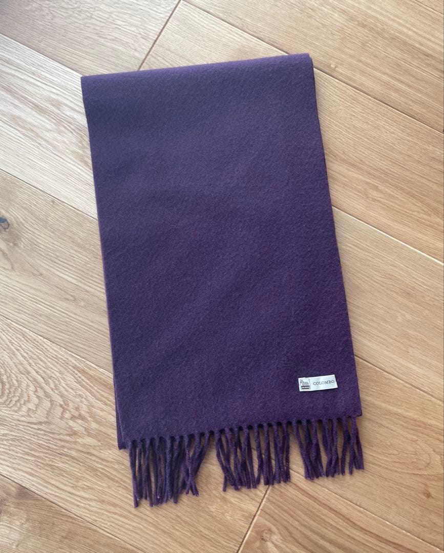 【未使用】コロンボ　マフラー（カシミヤ100% ）　パープル