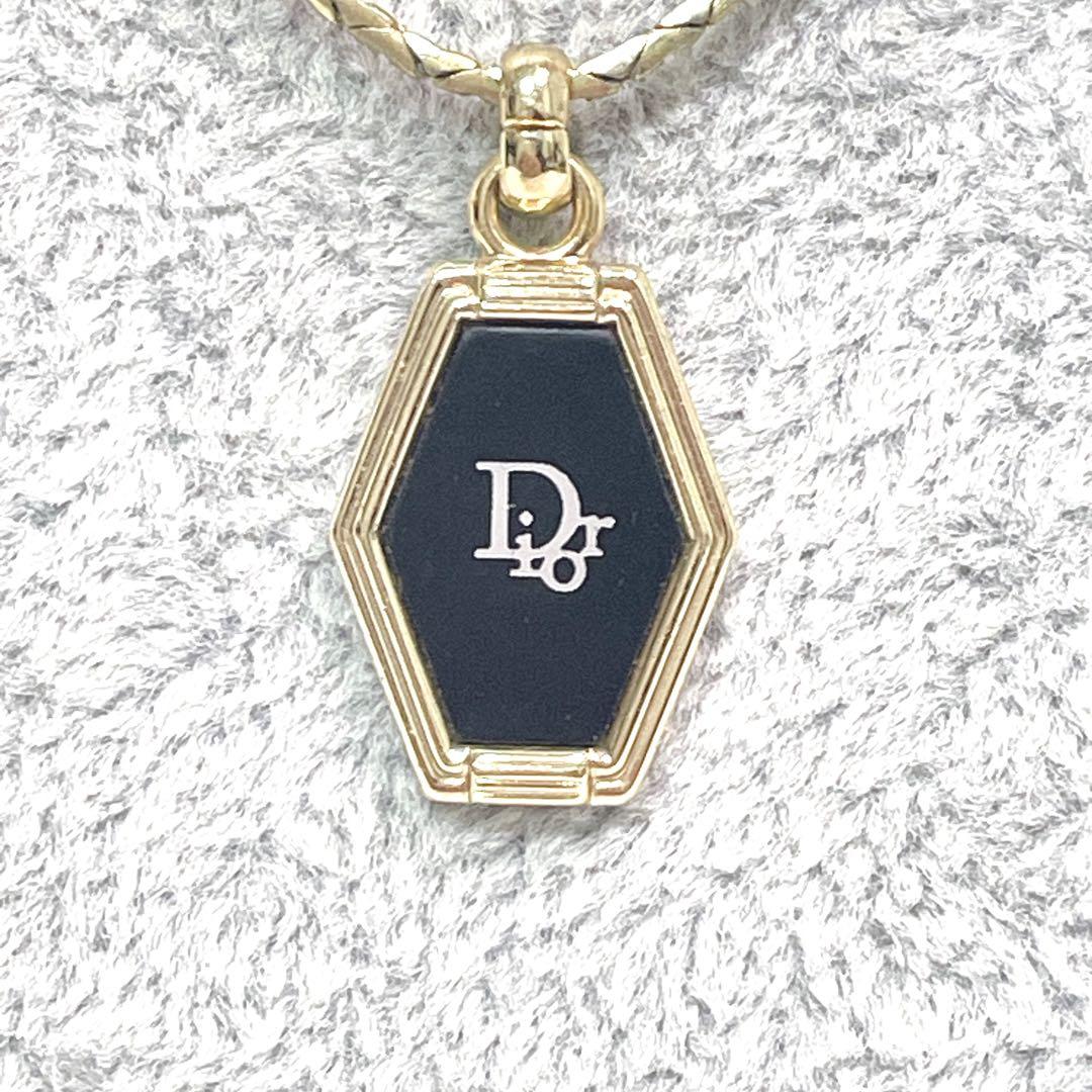 Christian Diorゴールド リンクチェーン ネックレス ペンタゴン