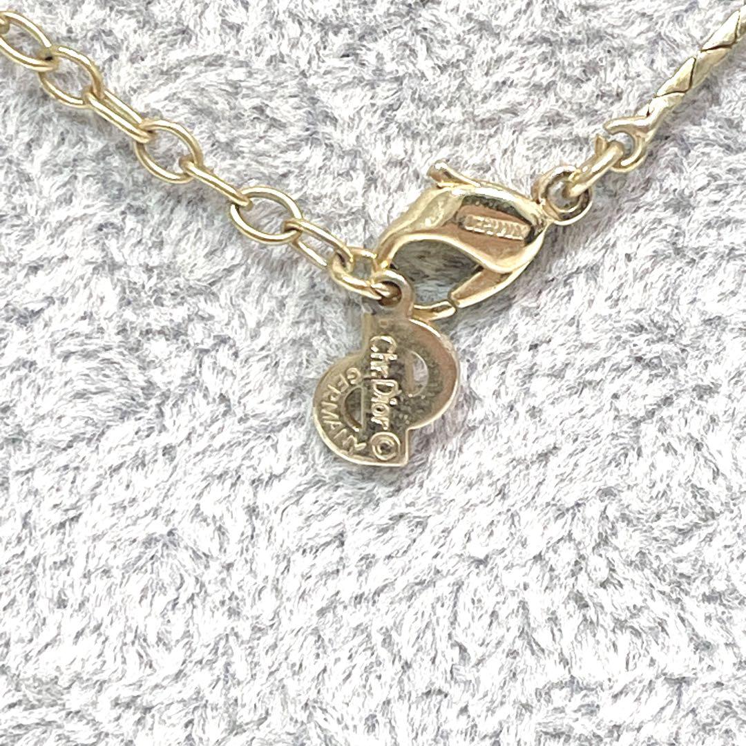 Christian Diorゴールド リンクチェーン ネックレス ペンタゴン