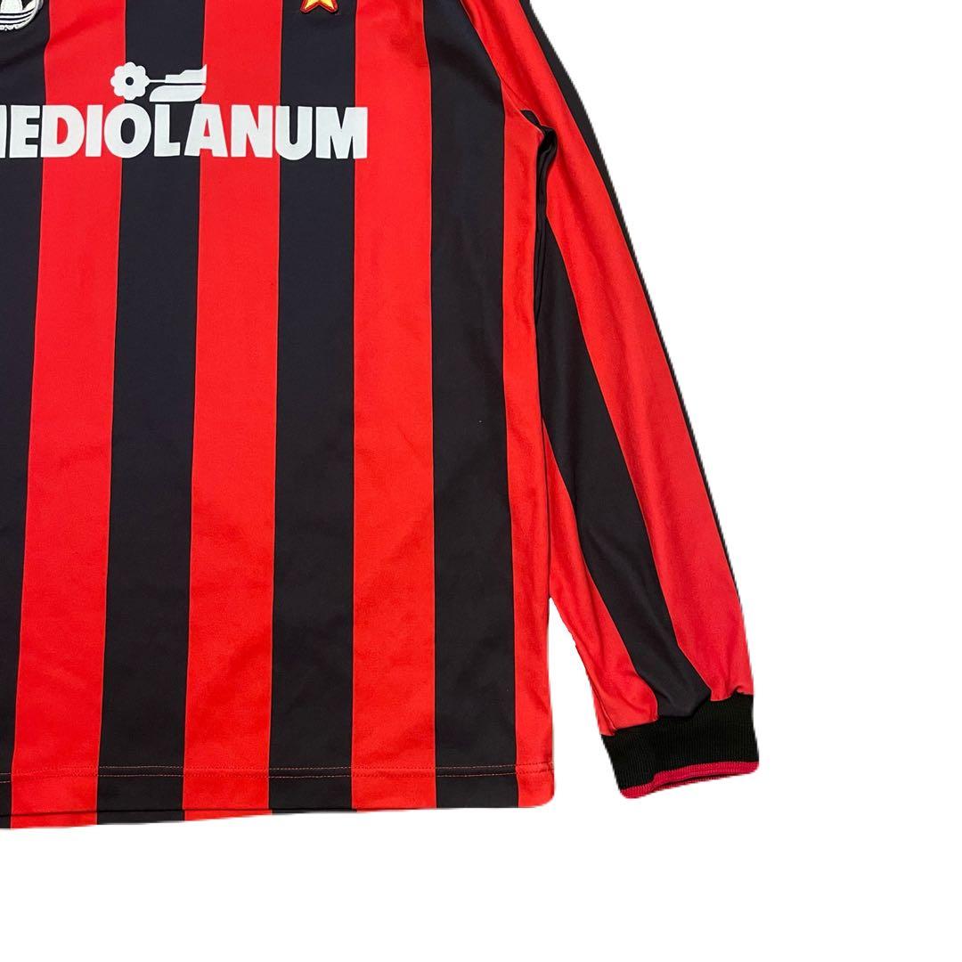 91/92 adidas ACミラン ホーム 長袖ユニフォーム イタリア製 M