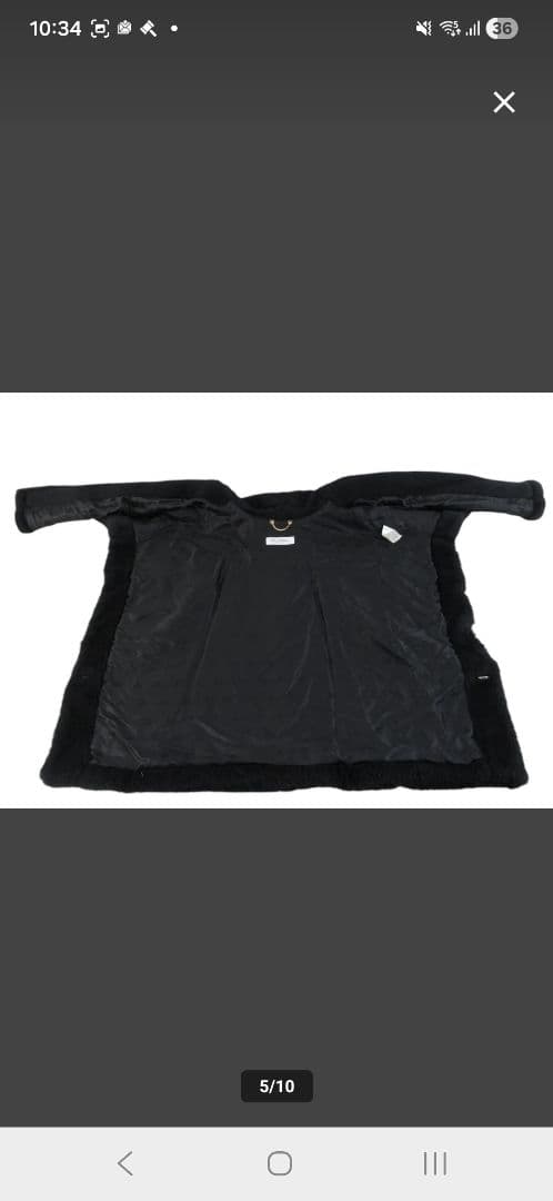 超美品MaxMara/マックスマーラテディベアケープブラックSM165/88A