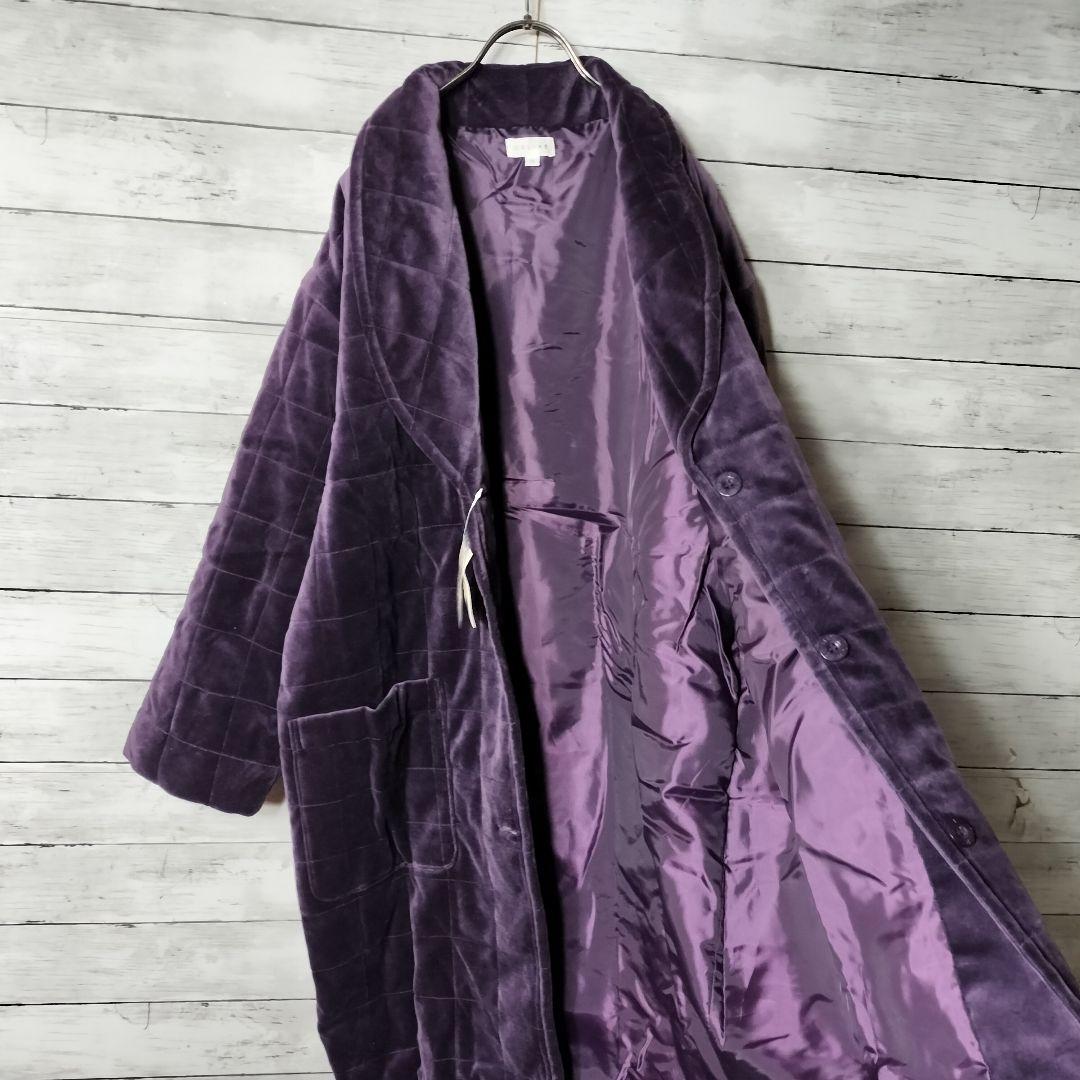 新品未使用品 CELINEセリーヌ ロングチェスターコート ベロア生地 刺繍ロゴ