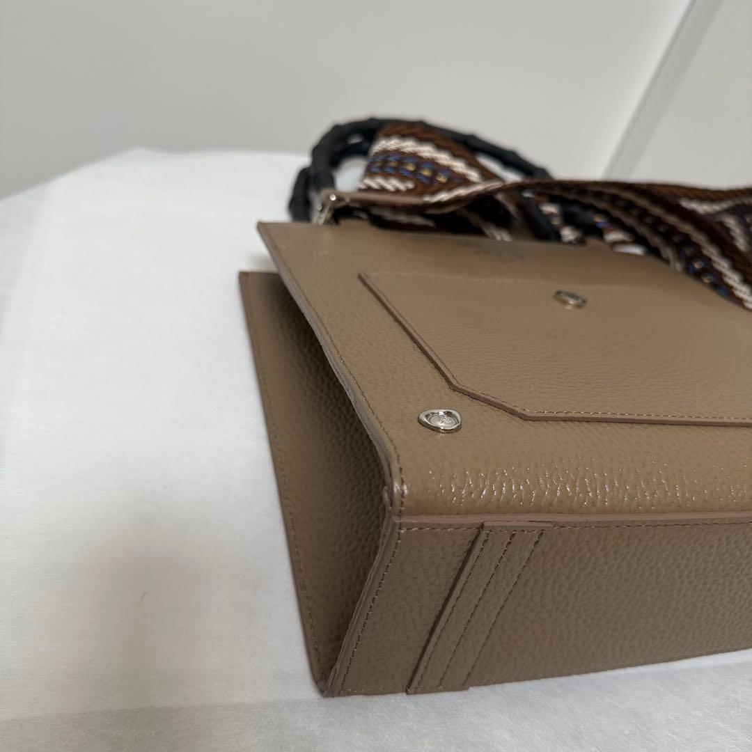 美品 ADMJ バンブーハンドル 2way ショルダーバッグ トートバッグ