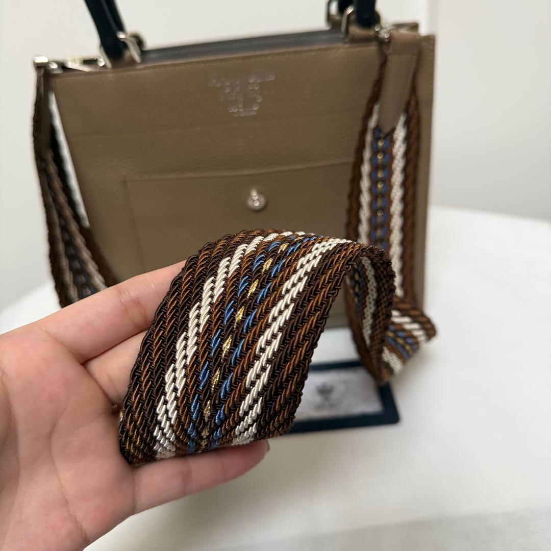 美品 ADMJ バンブーハンドル 2way ショルダーバッグ トートバッグ