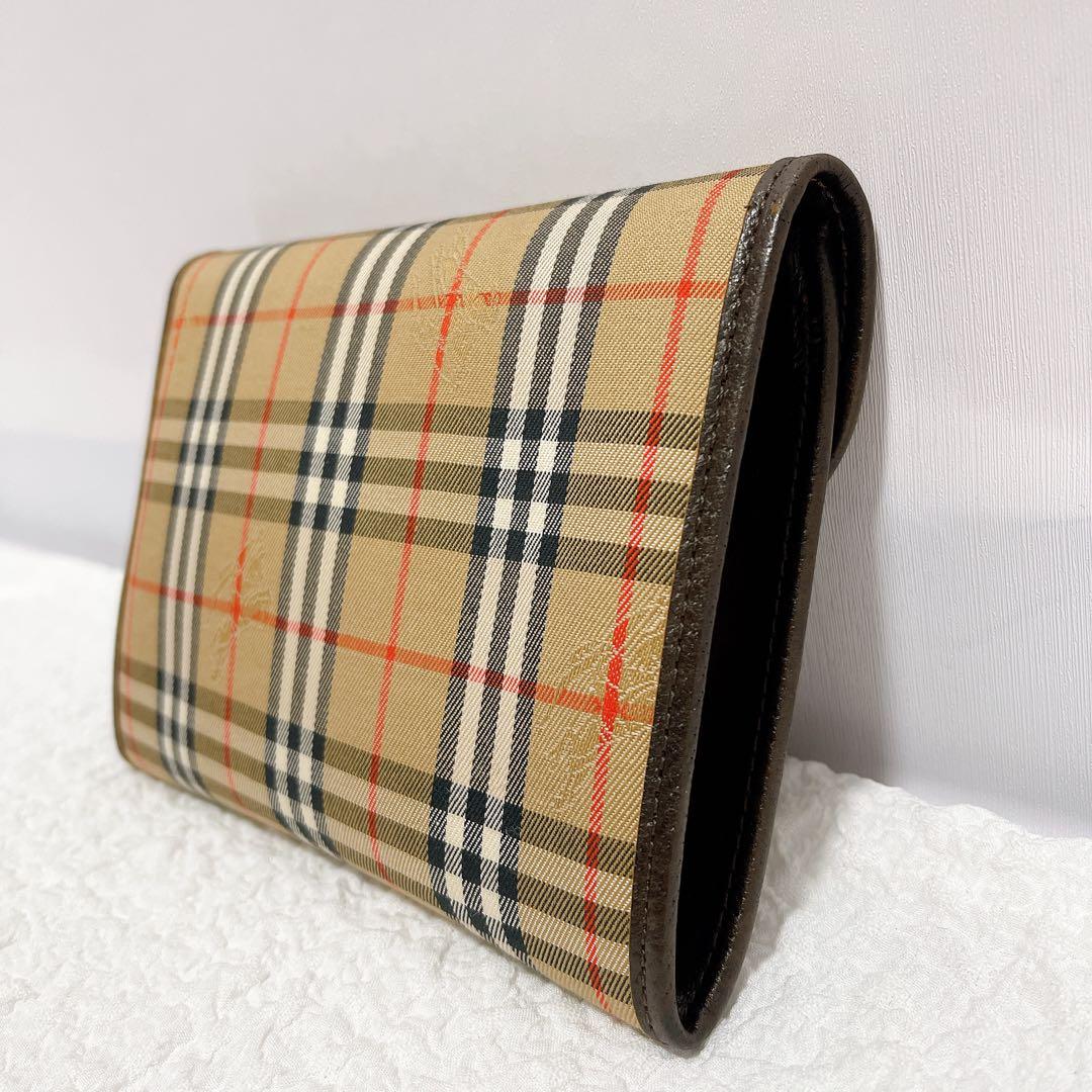 90s Burberry ノバチェック クラッチバッグ ポーチ セカンドバッグ