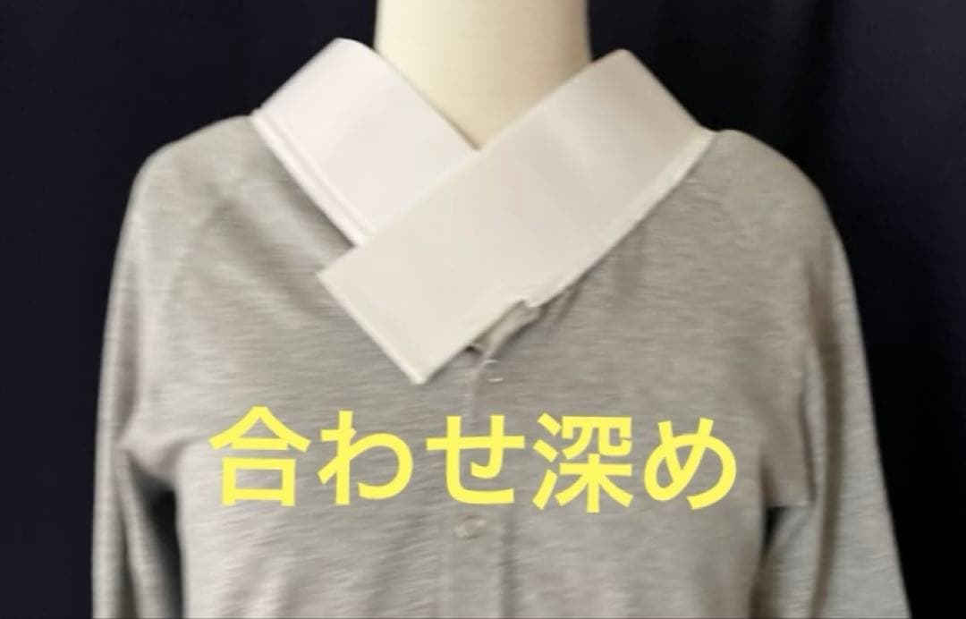 【くるり】前開きTシャツ襦袢ルグラン　ワンピースタイプ　グレー　お値下げ