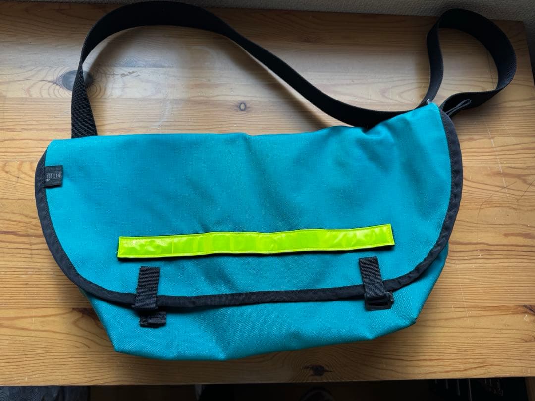 ブルーラグ　メッセンジャーバッグ　ハーフ　ターコイズ+リフレクター