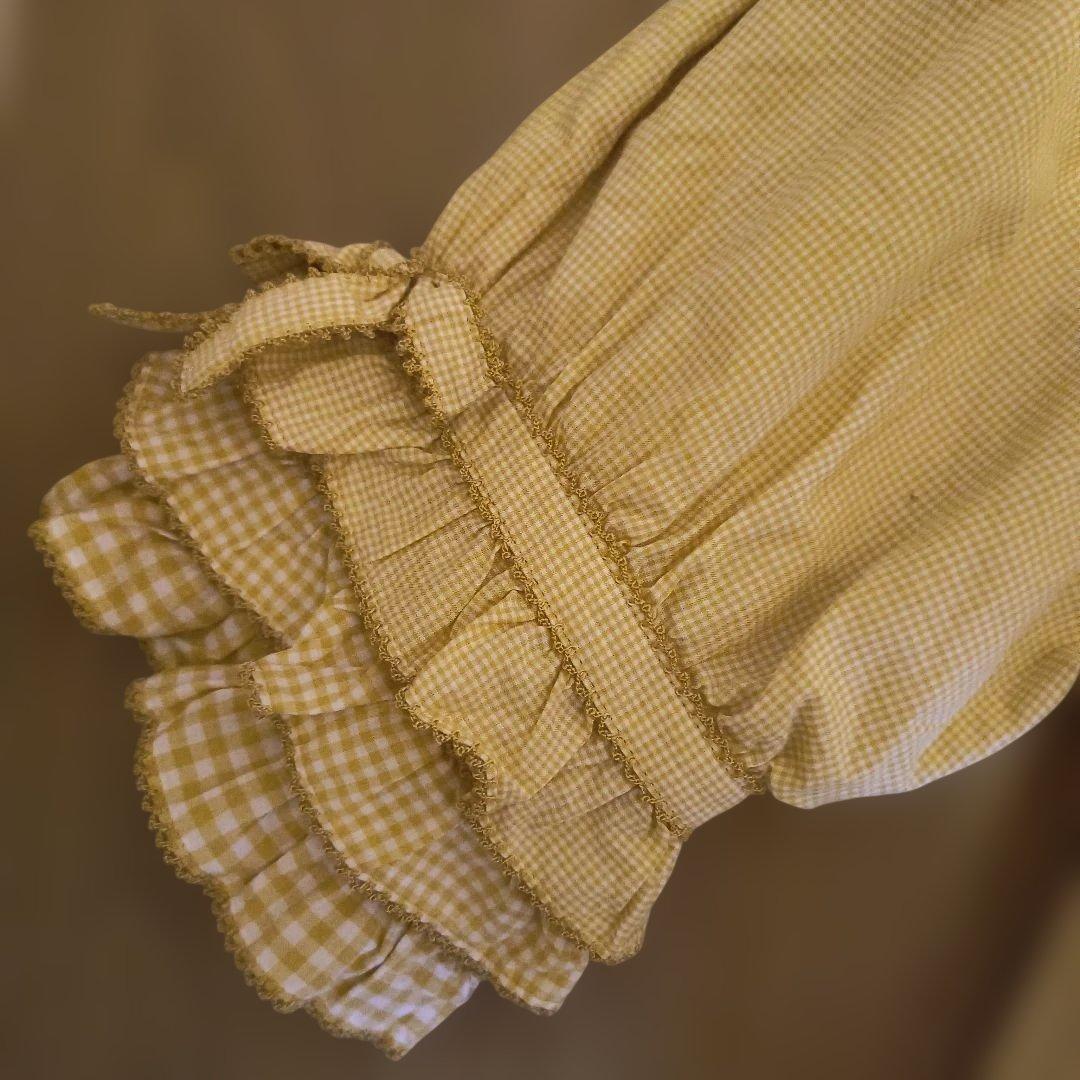 WONDERFUL WORLD 黄色ギンガムチェックロングワンピース（中古品）