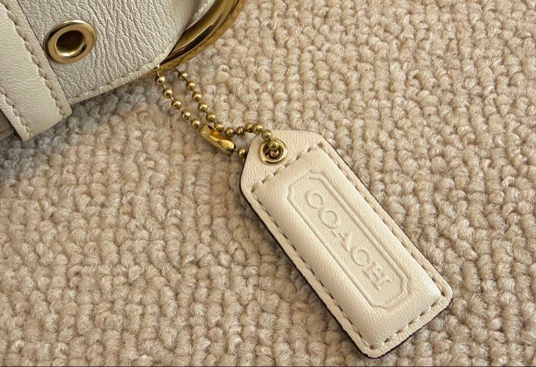 COACH ピンク ホワイト ショルダーバッグ