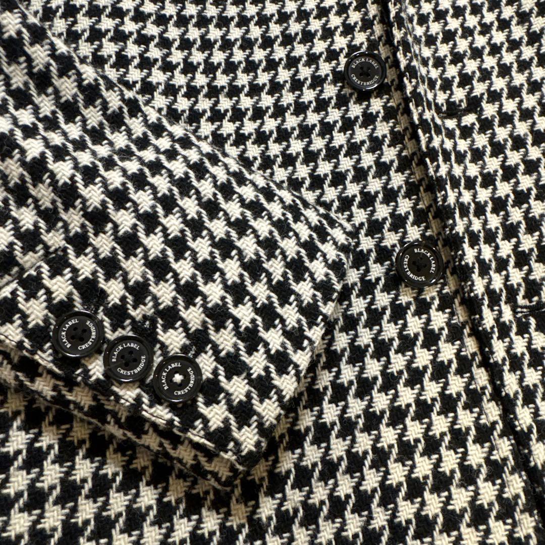 BLACK LABEL ハウンドトゥースツイード チェスターコート　M