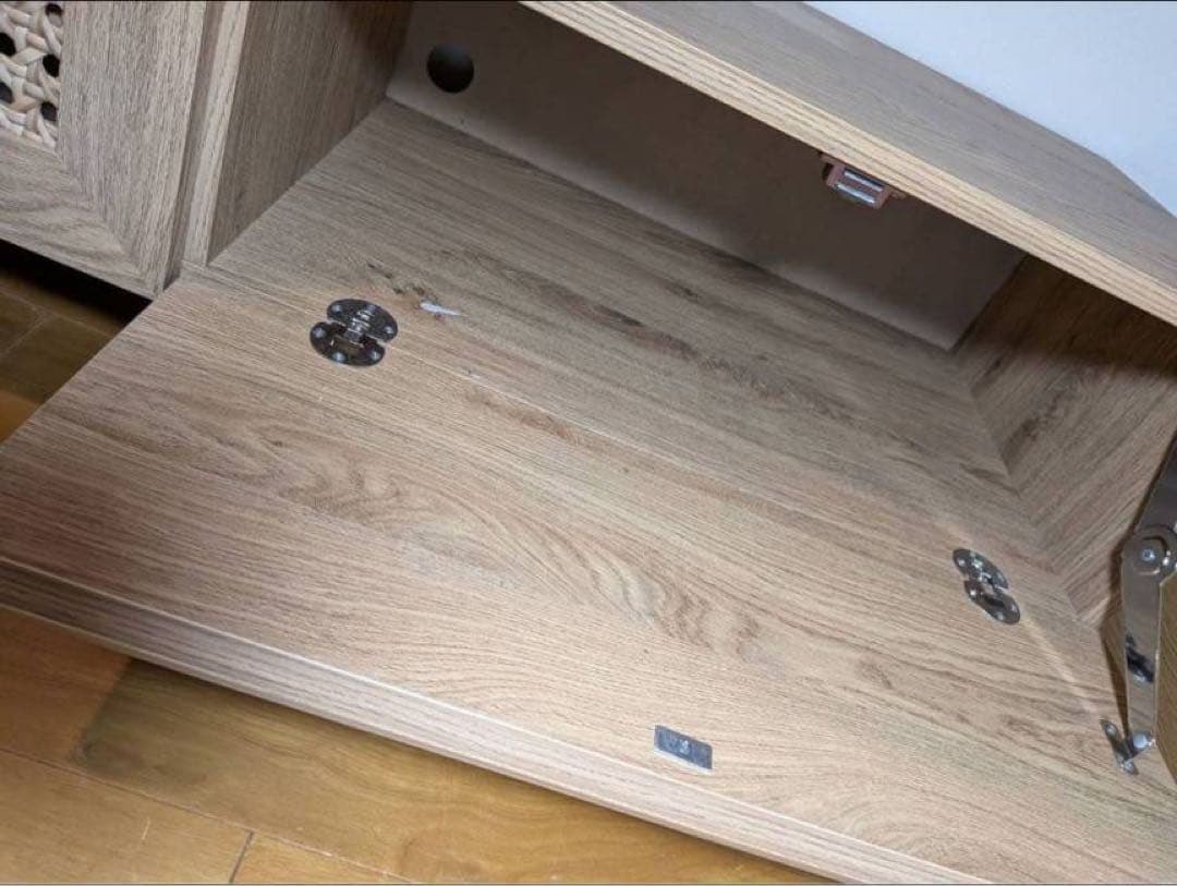 ■送料込■LOWYA ラタンテレビ台 ナチュラルブラックテレビボードラック180