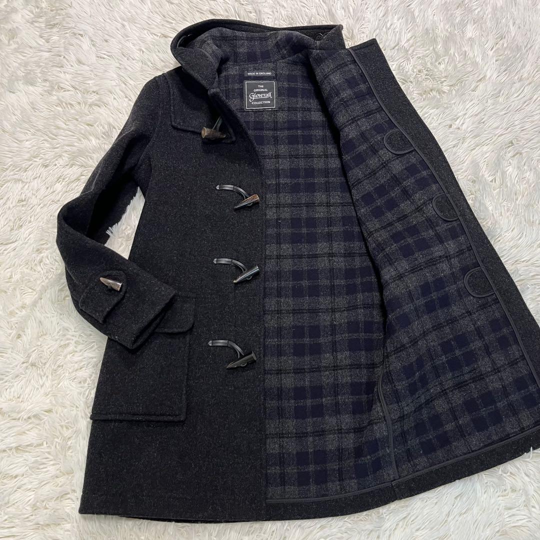 美品✨英国製✨グローバーオール　ダッフルコートチェック裏地　M
