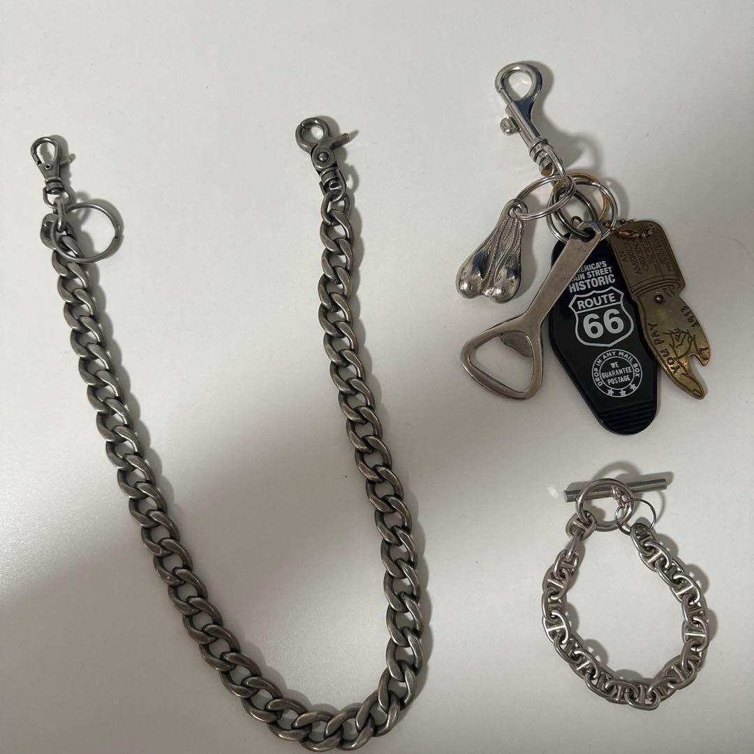アメカジ　ウォレットチェーン　キーホルダーセット　vintage 山田レン