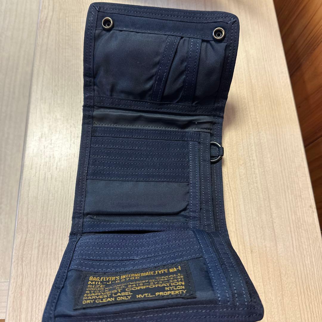 【HARVEST LABEL】三つ折り財布　ネイビー